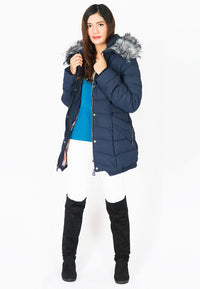 เสื้อโค้ทดาวน์กันหนาว แบบอุ่นติดลบ - Puffer Down Coat Parka With Fur Hood