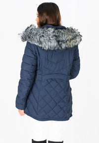 เสื้อโค้ทดาวน์กันหนาว แบบอุ่นติดลบ - Puffer Down Coat Parka With Fur Hood