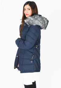 เสื้อโค้ทดาวน์กันหนาว แบบอุ่นติดลบ - Puffer Down Coat Parka With Fur Hood