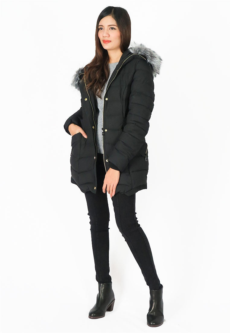 เสื้อโค้ทดาวน์กันหนาว แบบอุ่นติดลบ - Puffer Down Coat Parka With Fur Hood