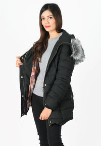 เสื้อโค้ทดาวน์กันหนาว แบบอุ่นติดลบ - Puffer Down Coat Parka With Fur Hood